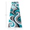 Flash Furniture Turquoise 2' x 7' Modern Plush Abstract Area Rug KP-RG952-27-TQ-GG - alternate 7